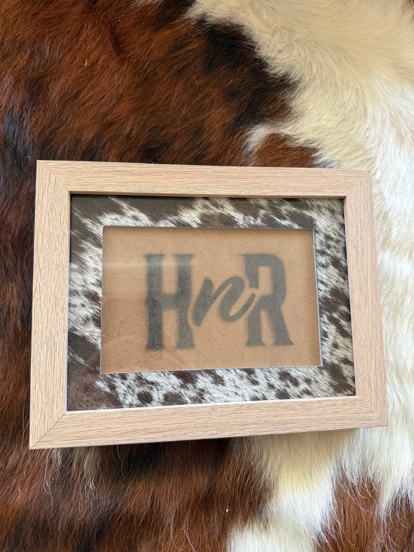 Various Cowhide Photo Frames- 6x8"