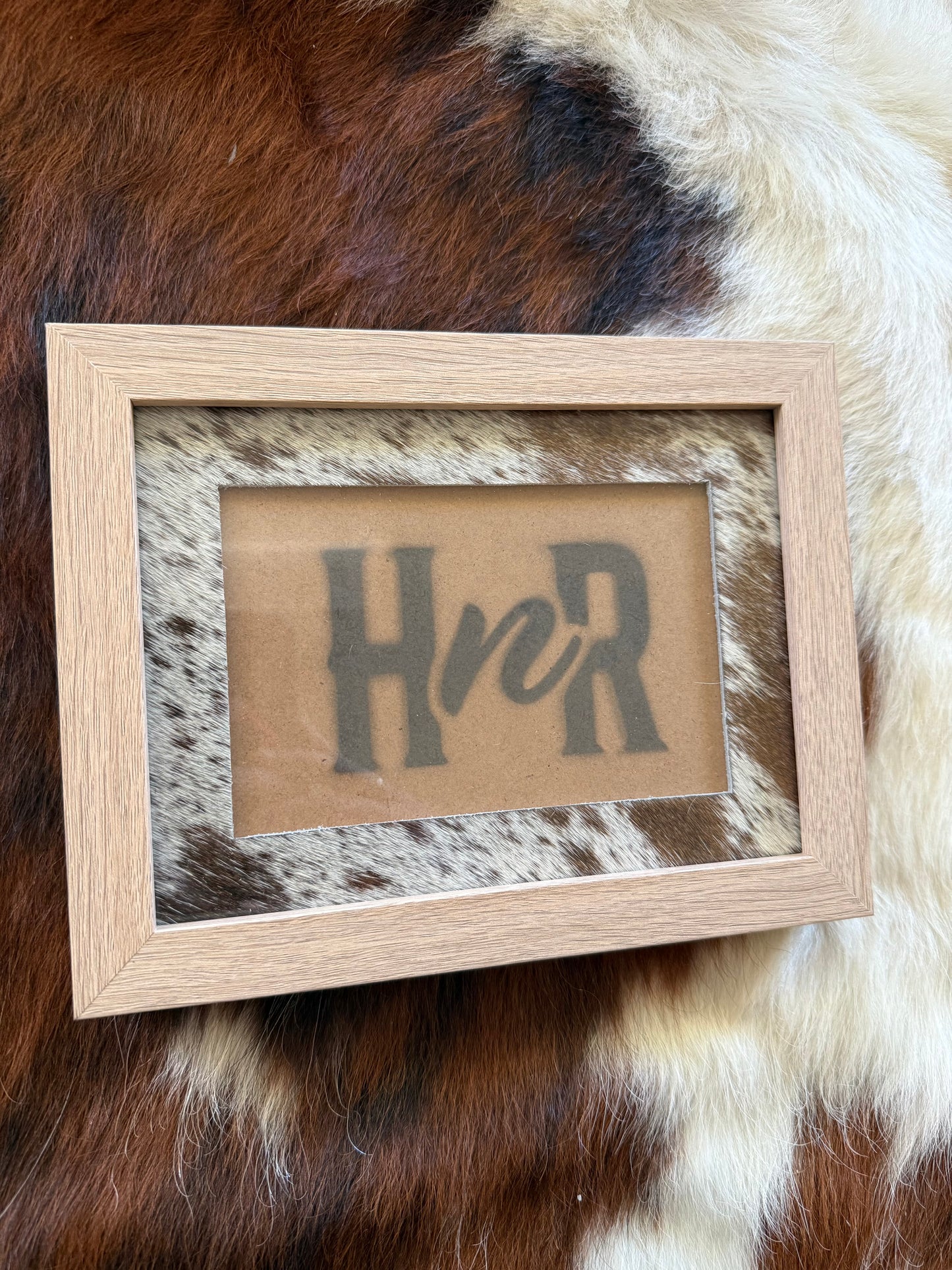 Various Cowhide Photo Frames- 6x8"