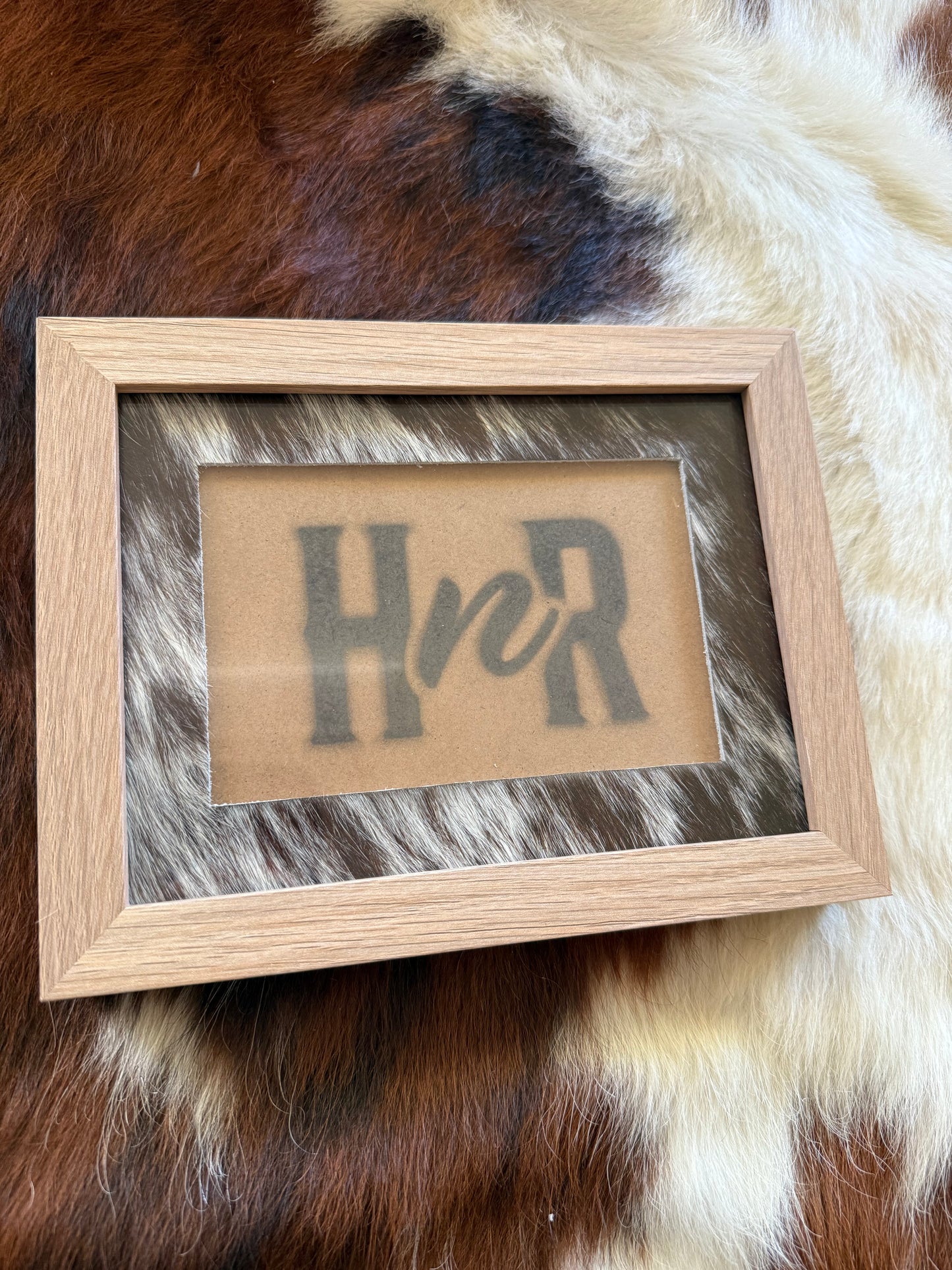 Various Cowhide Photo Frames- 6x8"