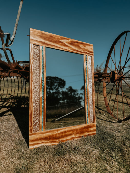 Short Turquoise Mirror