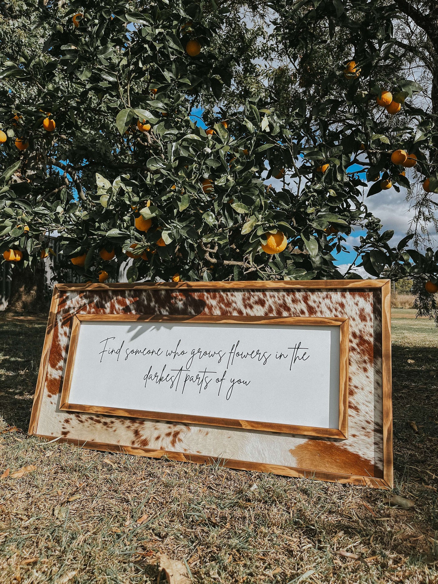 4-sided Cowhide Sign