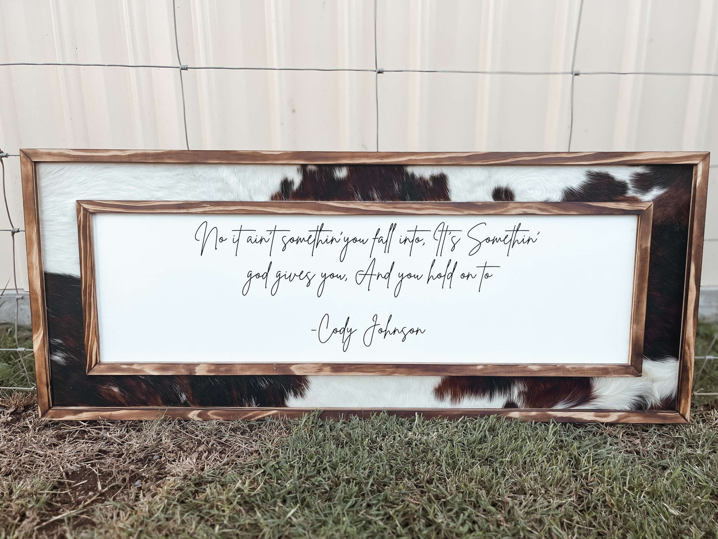 4-sided Cowhide Sign