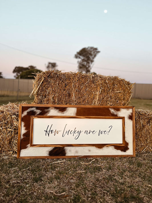 4-sided Cowhide Sign