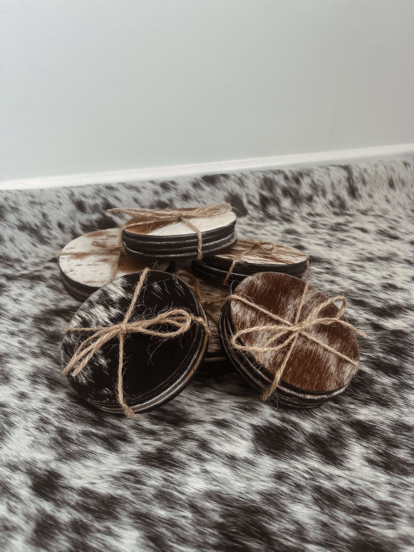 Cowhide Coasters