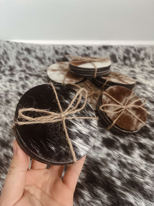 Cowhide Coasters