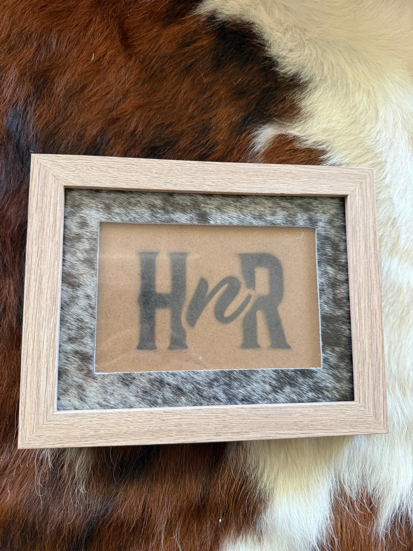 Various Cowhide Photo Frames- 6x8"