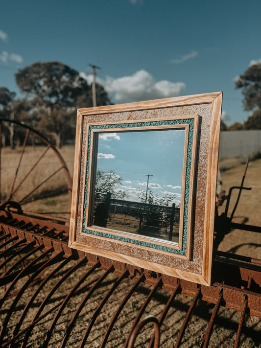 4-sided Turquoise Mini Mirror