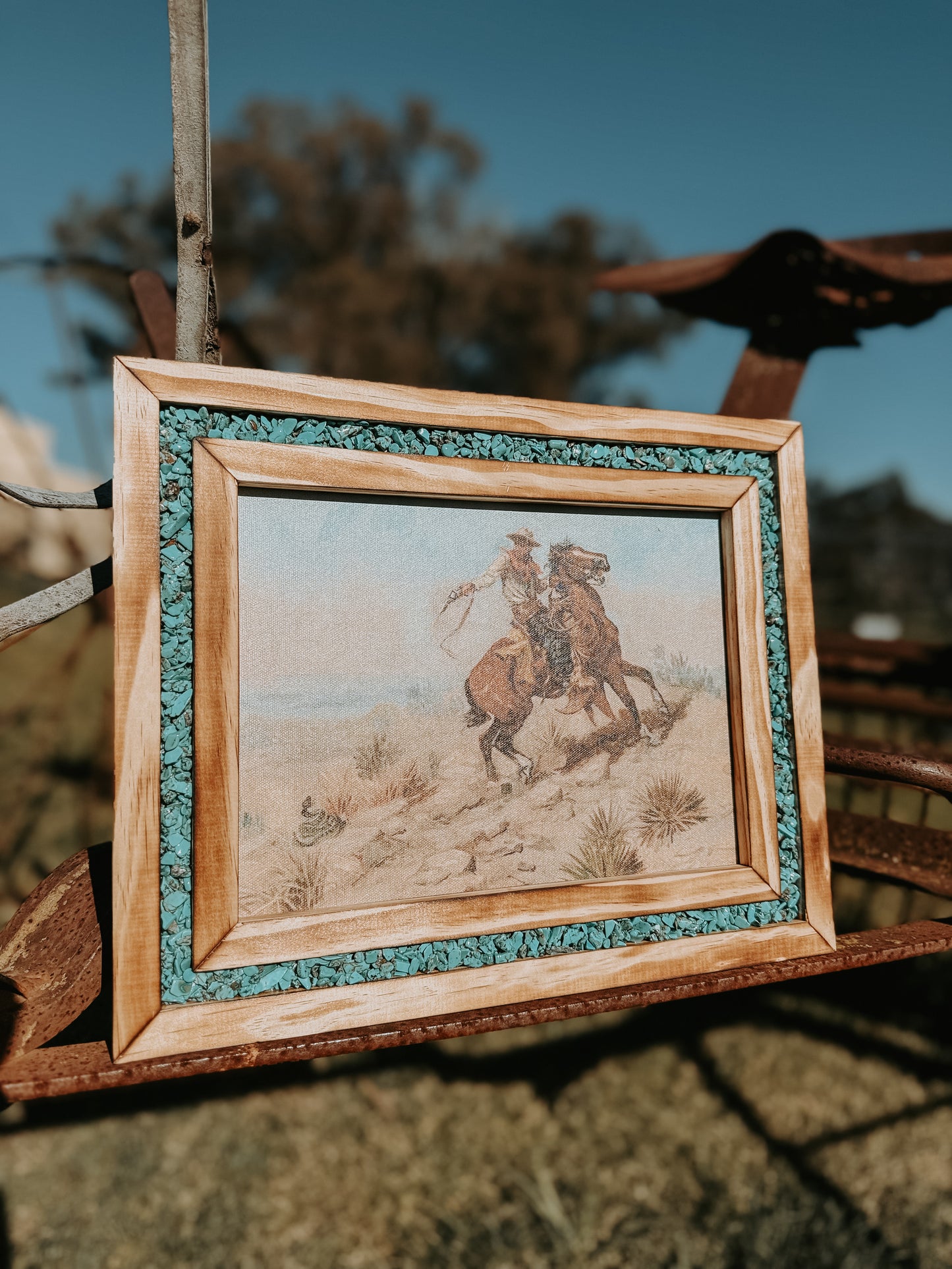 "Rattlesnake" Turquoise Canvas Print