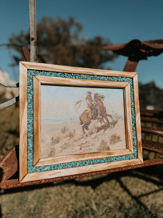 "Rattlesnake" Turquoise Canvas Print